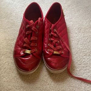 Red sneakers